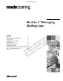 Module 7: Managing Mailing Lists