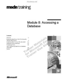 Module 8: Accessing a Database