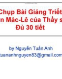 Bài giảng Triết học - Thầy Sơn