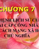 Bài giảng Triết học Mác - Lênin: Chương 7