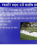 Bài giảng Lịch sử triết học - Chương 4: Triết học cổ điển Đức