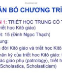 Bài giảng Triết học Trung cận đại châu Âu