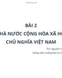 Bài giảng Lý luận nhà nước và pháp luật: Bài 2 - ThS. Nguyễn Hoàng Mỹ Linh