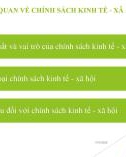 Bài giảng Chính sách kinh tế - xã hội - Chương 2: Tổng quan về chính sách kinh tế - xã hội