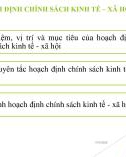 Bài giảng Chính sách kinh tế - xã hội - Chương 3: Hoạch định chính sách kinh tế - xã hội