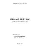 Bài giảng Triết học - PGS.TS. Nguyễn Hữu Đễ, Th.S Tô Mạnh Cường