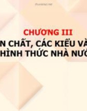 Bài giảng Lý luận nhà nước và pháp luật - Chương 3: Bản chất, các kiểu và các hình thức nhà nước