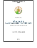 Giáo trình Một số vấn đề về làng xã cổ truyền Việt Nam (Chuyên đề dành cho sinh viên ngành Lịch sử): Phần 1