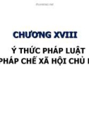 Bài giảng Lý luận nhà nước và pháp luật - Chương 18: Ý thức pháp luật và pháp chế xã hội chủ nghĩa