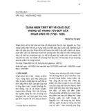 Quan niệm triết mỹ về giáo dục trong Vũ trung tùy bút của Phạm Đình Hổ (1768-1839)