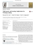 Multi-agents and learning: Implications for Webusage mining