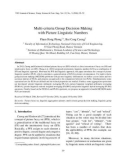 Multi-criteria Group Decision Making with Picture Linguistic Numbers