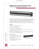 MUSA-Series Video Patching Solution Coaxial Video Panels, Jacks and Accessories