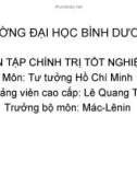 Ôn tập tư tưởng Hồ Chí Minh