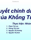 Thuyết chính danh của Khổng Tử