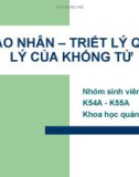 ĐẠO NHÂN – TRIẾT LÝ QUẢN LÝ CỦA KHỔNG TỬ