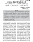 Vận dụng lí thuyết kiến tạo để nâng cao chất lượng dạy học phần di truyền học (Sinh học 12)