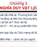 Bài giảng Những nguyên lý cơ bản của chủ nghĩa Mác - Lênin: Chương 3 - TS.GVC. Trần Nguyên Ký