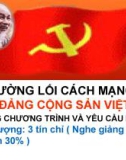 Bài giảng: ĐƯỜNG LỐI CÁCH MẠNG CỦA ĐẢNG CỘNG SẢN VIỆT NAM