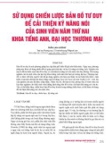 Sử dụng chiến lược bản đồ tư duy để cải thiện kỹ năng nói của sinh viên năm thứ hai khoa tiếng Anh, Đại học Thương mại