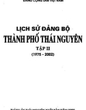 Ebook Lịch sử Đảng bộ thành phố Thái Nguyên (1975-2002) - Tập 2