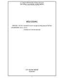 Bài giảng Đường lối Văn hóa văn nghệ của Đảng cộng sản Việt Nam (Ngành: Quản lý văn hóa) - Trường Cao đẳng Lào Cai