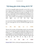 Nội dung giáo trình chứng chỉ SCNP