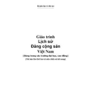 Giáo trình Lịch sử Đảng Cộng sản Việt Nam: Phần 1 (tái bản)