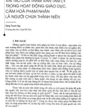 Vai trò của tham vấn tâm lý trong hoạt động giáo dục, cảm hóa phạm nhân là người chưa thành niên