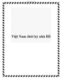 Việt Nam thời kỳ nhà Hồ