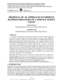 Proposal of an approach to improve business processes of a service supply chain