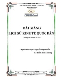 Bài giảng Lịch sử kinh tế quốc dân - ĐH Phạm Văn Đồng