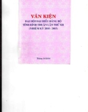 Ebook Văn kiện Đại hội Đảng bộ tỉnh Bình Thuận lần thứ XII (nhiệm kỳ 2010-2015)