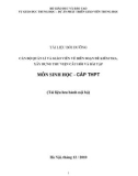 Tài liệu bồi dưỡng Cán bộ quản lí và giáo viên về biên soạn đề kiểm tra, xây dựng thư viện câu hỏi và bài tập môn Sinh học cấp THPT