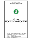 Sổ tay Học vụ Cao học 2012