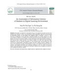 Đánh giá năng lực thông tin của sinh viên trong môi trường kĩ thuật số