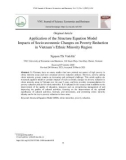 Nghiên cứu ứng dụng mô hình phương trình cấu trúc: Ảnh hưởng của sự biến đổi các yếu tố kinh tế - xã hội đến giảm nghèo ở vùng dân tộc thiểu số Việt Nam