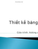 Bài giảng Thiết kế bảng hỏi: Bài 1