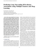 Predicting long non-coding RNA-disease associations using multiple features and deep learning