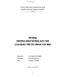 Bài giảng Phương pháp hướng dẫn trẻ làm quen với tác phẩm Văn học - ĐH Phạm Văn Đồng