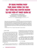 Áp dụng phương pháp trực quan tương tác vào dạy tiếng Nga chuyên ngành tại Học viện Kỹ thuật Quân sự