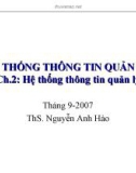 Bài giảng môn Hệ thống thông tin quản lý