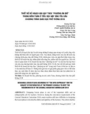 Thiết kế kế hoạch bài dạy theo Phương án mở trong môn Toán ở Tiểu học đáp ứng yêu cầu chương trình Giáo dục phổ thông 2018