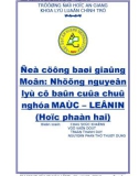 Học thuyết cơ bản của chủ nghĩa Mác Lênin