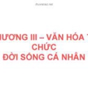 Bài giảng Cơ sở văn hóa Việt Nam - Chương 3: Văn hóa tổ chức đời sống cá nhân