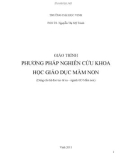 Giáo trình Phương pháp nghiên cứu khoa học giáo dục mầm non (Dùng cho hệ đào tạo từ xa – ngành GD Mầm non): Phần 1