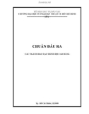 CHUẨN ĐẦU RA CÁC NGÀNH ĐÀO TẠO TRÌNH ĐỘ CAO ĐẲNG TRƯỜNG ĐẠI HỌC SƯ PHẠM KỸ THUẬT