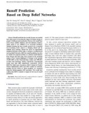 Runoff prediction based on deep belief networks