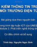 Bài giảng Tìm kiếm thông tin trong môi trường điện tử