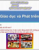 Bài giảng Giáo dục và Phát triển - Châu Văn Thành